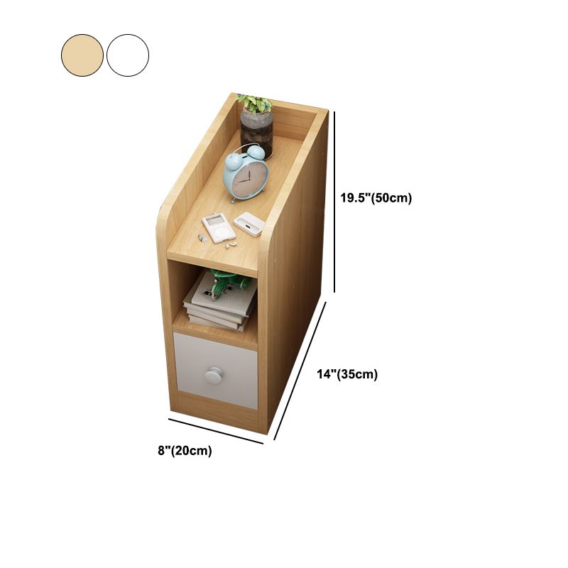 引き出しストレージを備えたウッドナイトスタンド20インチの高さのモダンナイトテーブル