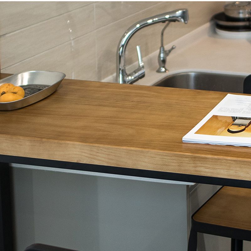 1/5 piezas Mesa de mesa de pub rectangular industrial de la mesa de madera con taburetes altos