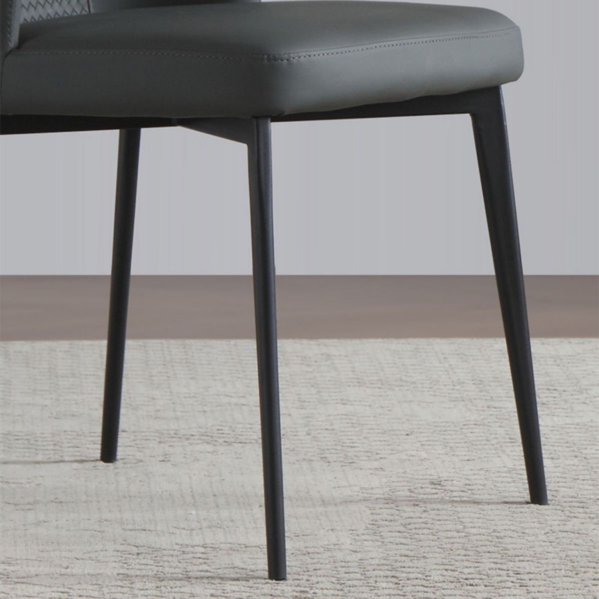 Keuken moderne wingback parsons stoel armloze eetkamerstoelen in zwarte benen