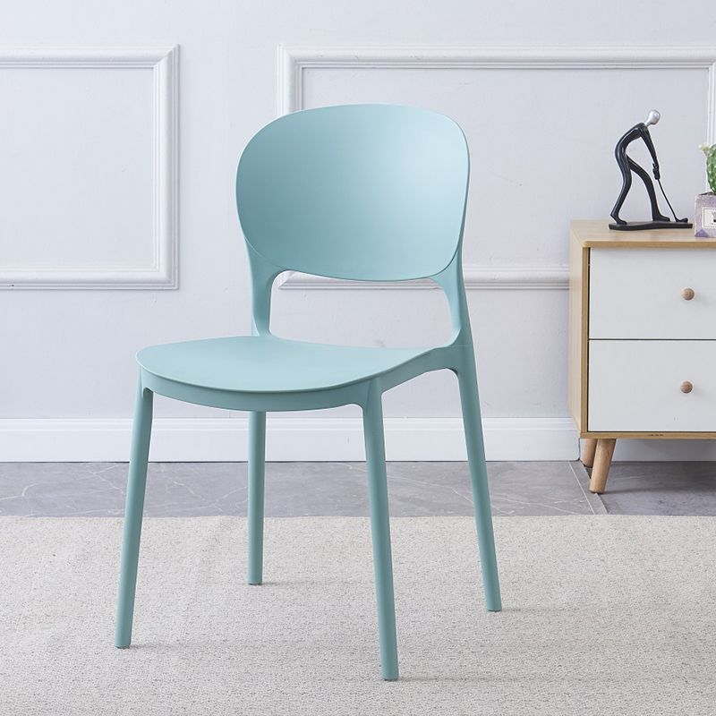 Scandinavian Restaurant Stacking Side Chair Matte Finish Plastic Dining Chair Clearhalo 'Dining Chairs' 'Dining Tables & Seating' 'dining_chair' 'furn' 'furn_dining_chair' 'Furniture' 'Kitchen & Dining Furniture' 1200x1200_f113045a-3bdb-4436-a4fc-afa3e6caeed1