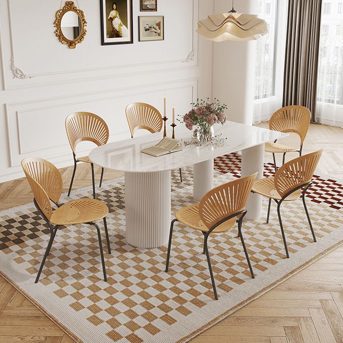 Minimalistische witte eettafelset 1/4/5/7-delig Thuistafel en stoelen