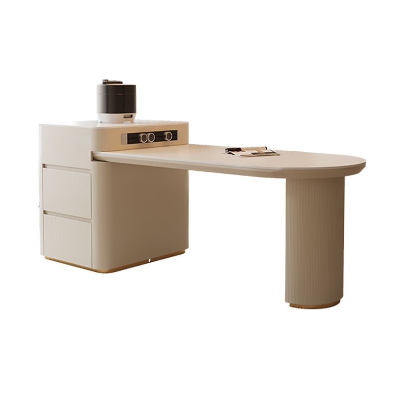 Modern Free Form Dining Table Stone Top Dinette Table with Storage Clearhalo 'Dining Tables & Seating' 'Dining Tables' 'dining_table' 'furn' 'furn_dining_table' 'Furniture' 'Kitchen & Dining Furniture' 1200x1200_f1149da7-0e86-474b-823a-f7a3a8ba6578