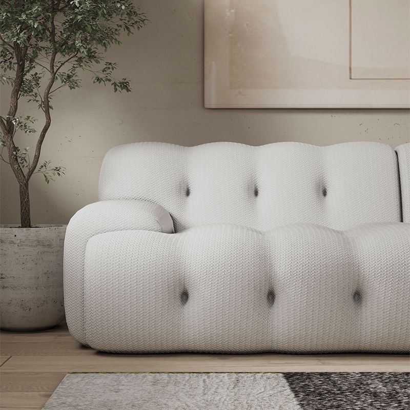 Skandinavische Sitzstoff Wohnzimmer eingebrauchter Arm getuftetes Standardsofa