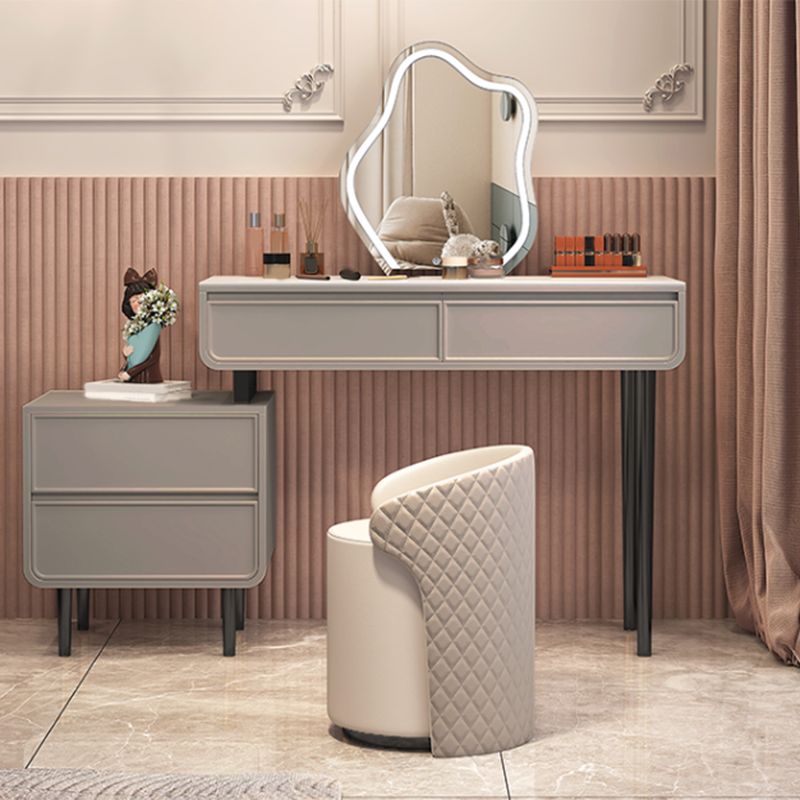 Minimalist Stone Top Vanity Table Modern Makeup Counter with 4 Drawers Clearhalo 'Bedroom Furniture' 'furn' 'furn_makeup_vanities' 'Furniture' 'Makeup Vanities' 'makeup_vanities' 1200x1200_f1173392-2591-4858-bc07-0e5c1a7dad03