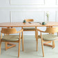 Modern Simple Solid Wood Table for Restaurant Oval Table with Double Pedestal