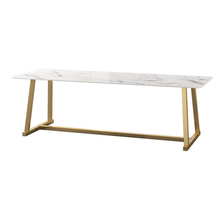 Rectangle Office Table Industrial Meeting Desk with Trestle Base Clearhalo 'furn' 'furn_office_desk' 'Furniture' 'Office Desks' 'Office Furniture' 'office_desk' 1200x1200_f118efc8-276f-4201-bbe1-63ac8a8017c3