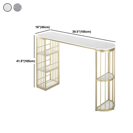 Glam specialistica bar tavolo da pranzo in pietra tavolo da bar di bistrot con scaffali