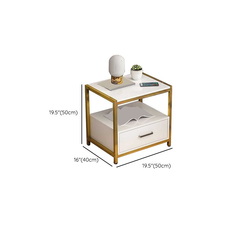 Table de chevet de table de rangement ouvert contemporain