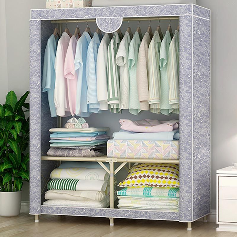 Hedendaagse stijl garderobe stalen slaapkamer garderobe kast met deur