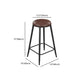 Industrial Armless Counter Stool Steel Cafe Bar Stool with Leather Cushion and Pedal Clearhalo 'Bar Furniture' 'Bar Stools' 'bar_stools' 'furn' 'furn_bar_stools' 'Furniture' 'furniture_bar_stools' 'Kitchen & Dining Furniture' 1200x1200_f1220089-6216-4c0d-a4c5-57265f10fe7a