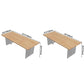 Modern Pine Solid Wood Table Rectangle Dining Table with Acrylic Double Pedestal for Restaurant Clearhalo ' dining_table' 'Dining Tables & Seating' 'Dining Tables' 'furn' 'furn_dining_table' 'Furniture' 'furniture_dining_table' 'Kitchen & Dining Furniture' 'kitchen&dining_furn' 'kitchen' 'kitchen_dining_table' 1200x1200_f123b85d-b093-433c-9a56-4f9bd140e5cd