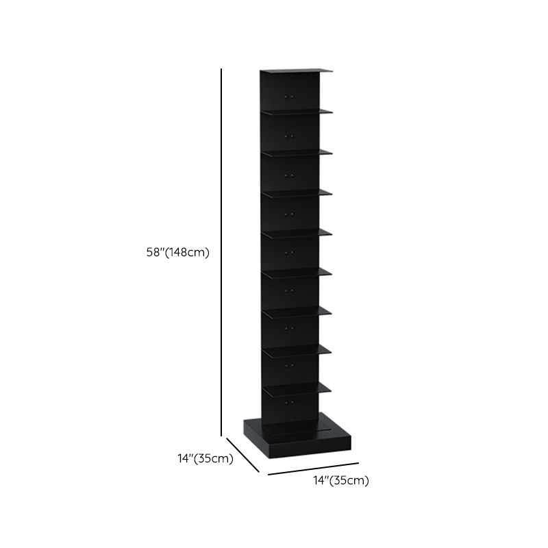 Contemporary Metal Bookshelf Black Geometric Shelf Bookcase for Study Room Clearhalo 'Bookcases' 'furn' 'furn_bookcases' 'Furniture' 'Office Furniture' 1200x1200_f123f645-a92c-46b5-bfda-008002c66401