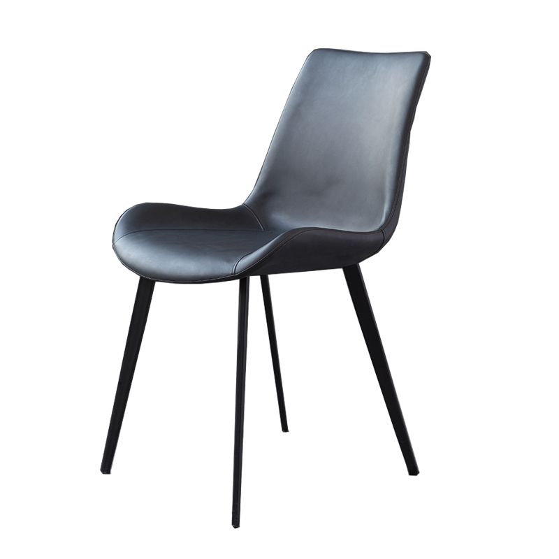 Industrial Metal Kitchen Dining Room Side Chair Solid Back Chair Clearhalo ' kitchen&dining_furn' 'Dining Chairs' 'Dining Tables & Seating' 'dining_chair' 'furn' 'furn_dining_chair' 'Furniture' 'furniture_dining_chair' 'Kitchen & Dining Furniture' 'kitchen' 1200x1200_f124e15b-4ba1-40a7-9e20-a49cadd82a27