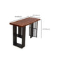 Modern Bar-height Table Solid Wood Top Pub Table with 2 Shelve Clearhalo 'Bar Furniture' 'Bar Tables' 'bar_tables' 'furn' 'furn_bar_tables' 'Furniture' 'Kitchen & Dining Furniture' 1200x1200_f124f936-45d6-4121-acbb-0dbfc5cbefee