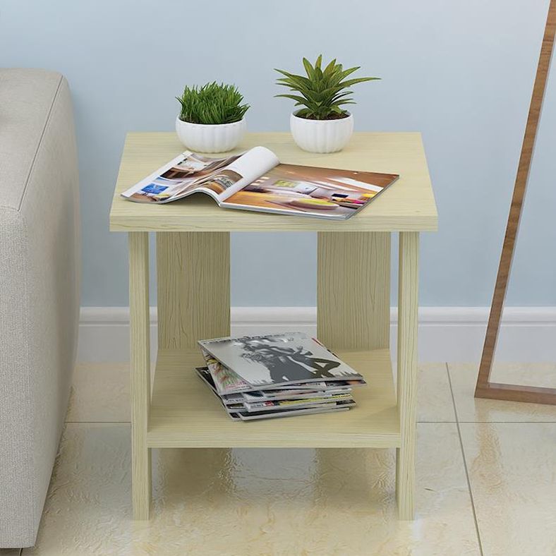 Wood Accent Table Nightstand Open Storage Night Table with 2 Shelves Clearhalo 'Bedroom Furniture' 'furn' 'furn_night_stand' 'Furniture' 'night_stand' 'Nightstands' 1200x1200_f125579d-a2cf-471b-8691-859070b53967