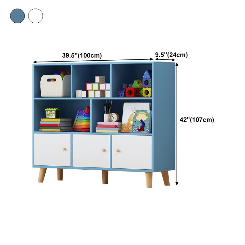 Wooden Shelf Bookcase Closed Back Bookshelf with Doors for Office Clearhalo 'Bookcases' 'furn' 'furn_bookcases' 'Furniture' 'furniture_bookcases' 'Office Furniture' 1200x1200_f125bedd-f20e-44de-9ab9-ccea0deea4f2