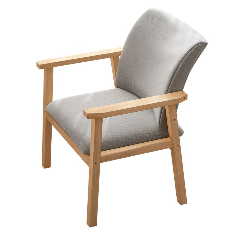 Scandinavian Rubberwood Solid Back Armchair Wood Dining Chair with Natural Legs Clearhalo ' kitchen&dining_furn' 'Dining Chairs' 'Dining Tables & Seating' 'dining_chair' 'furn' 'furn_dining_chair' 'Furniture' 'furniture_dining_chair' 'Kitchen & Dining Furniture' 'kitchen' 1200x1200_f1260cae-d54e-4c33-bb96-7c0eb566cef9