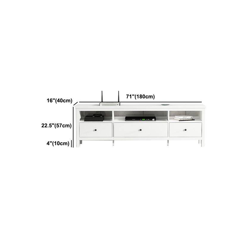White Contemporary TV Stand Faux Wood TV Cabinet with Drawers Clearhalo 'furn' 'furn_tv_stands_entertainment_centers' 'Furniture' 'Living Room Furniture' 'TV Stands & Entertainment Centers' 'TV Stands & Media Storage Furniture' 'tv_stands_entertainment_centers' 1200x1200_f126fa8d-37c2-4af3-b4bd-b4a7009ca38a