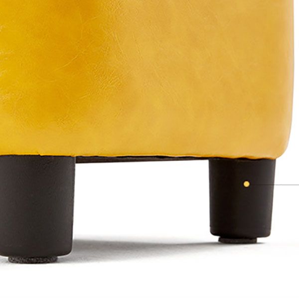 Glam Pouf Ottoman Faux Leather Upholstered Solid Color Square Ottoman with Legs Clearhalo 'furn' 'furn_ottomans_poufs' 'Furniture' 'Living Room Furniture' 'Ottomans & Poufs' 'ottomans_poufs' 1200x1200_f1290746-255c-4f01-9433-4c5f2d464db2