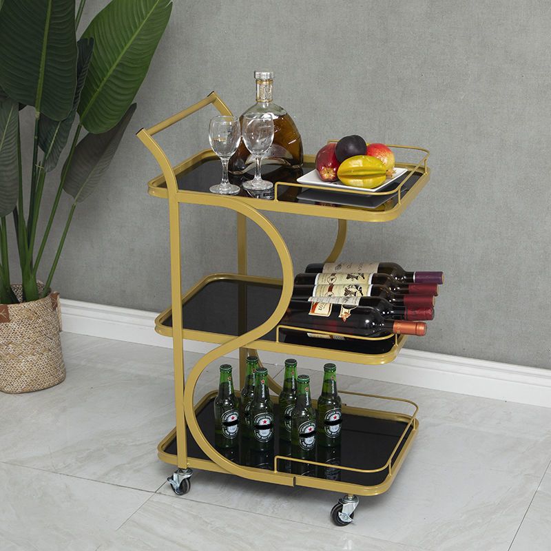 33.07" High Modern Style Prep Table Rolling Metal Prep Table for Kitchen