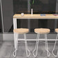 Rectangular Bar-height Table Wood Top Pub Table with White Base Clearhalo 'Bar Furniture' 'Bar Tables' 'bar_tables' 'furn' 'furn_bar_tables' 'Furniture' 'Kitchen & Dining Furniture' 1200x1200_f12d9c83-d038-4df2-8cdf-7d274297740b