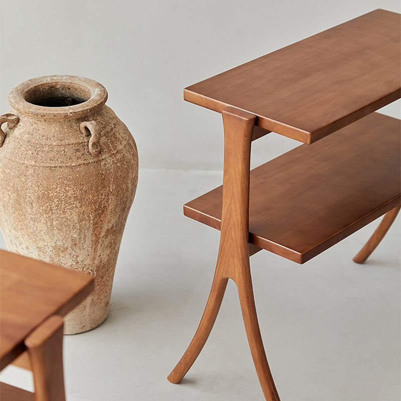 Tavolo ad angolo contemporaneo da 13 "tavolo laterale di accento rettangolare con conservazione