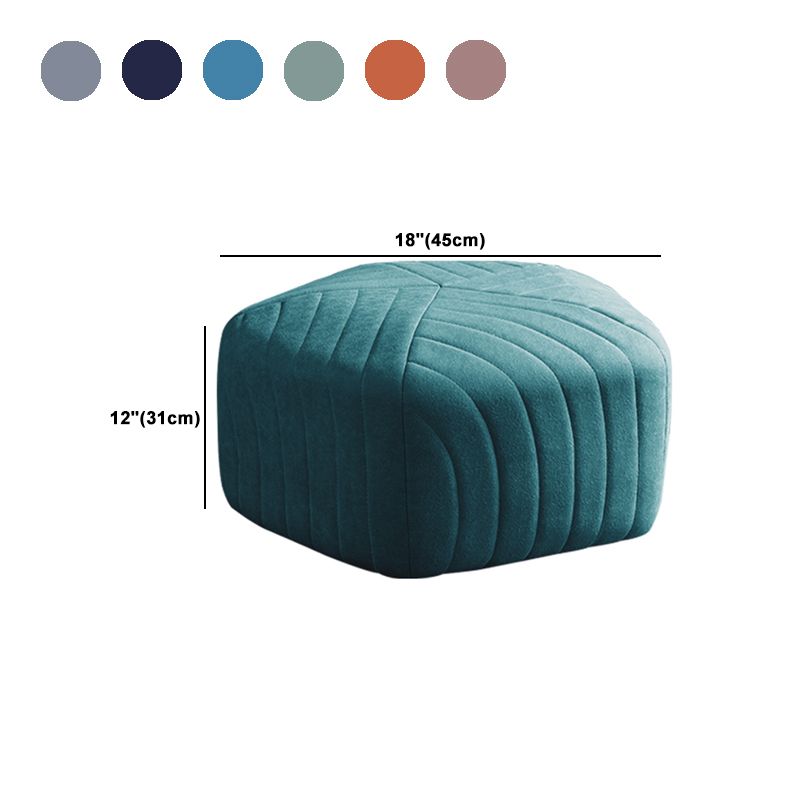 Contemporary Footstool Ottoman Suede Upholstered Solid Color Pentagon Ottoman Clearhalo 'furn' 'furn_ottomans_poufs' 'Furniture' 'Living Room Furniture' 'Ottomans & Poufs' 'ottomans_poufs' 1200x1200_f12e32d2-b020-4b6d-adf4-e7eed4f19b8c