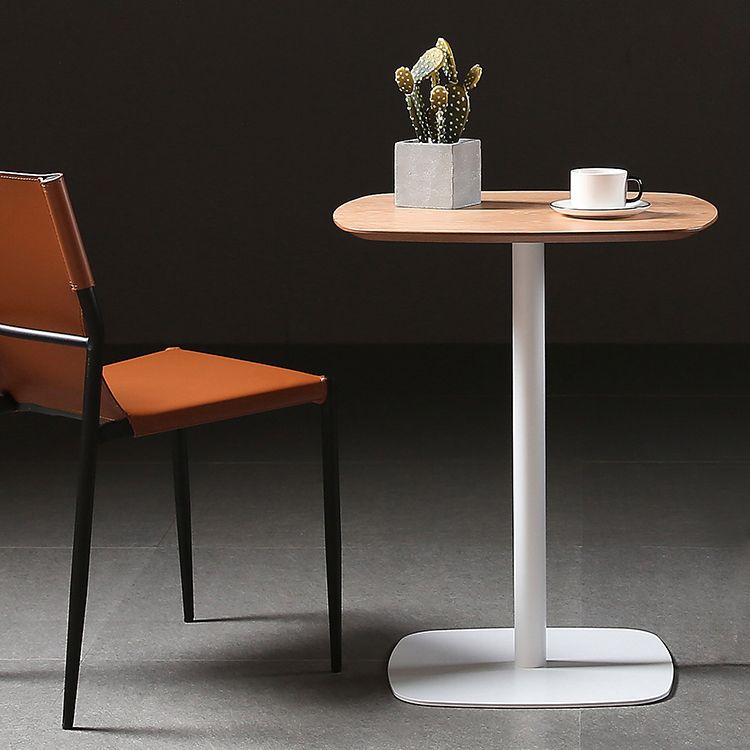 台座ベースのある金属工業用ダイニングテーブルで製造された木製のトップテーブル