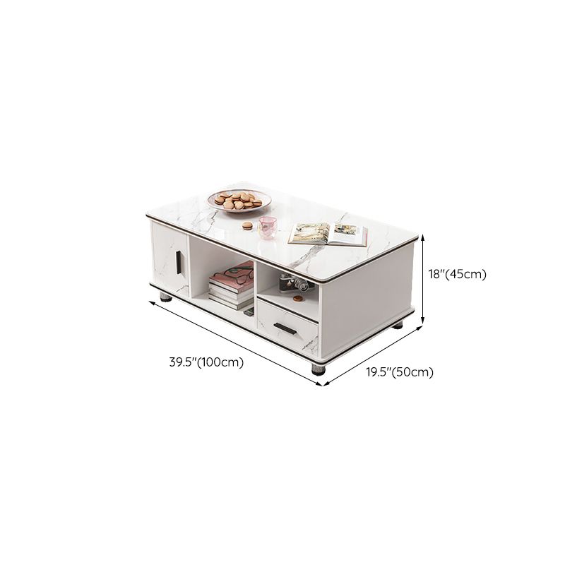 Artificial Wood Coffee or End Table Rectangular Coffee Table with Storage Clearhalo 'Coffee & Accent Tables' 'Coffee Tables' 'coffee_tables' 'furn' 'furn_coffee_tables' 'Furniture' 'Living Room Furniture' 1200x1200_f12f84cd-ffed-4327-9952-dc7a6a6aec8a