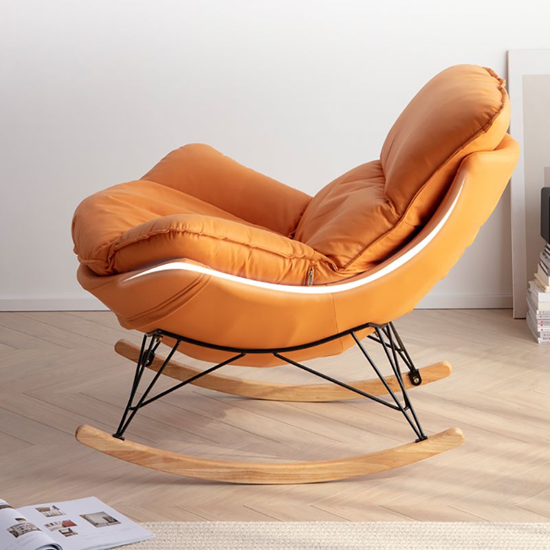 Chaise à bascule tissu chaise à bascule résistant aux grattements à forte à étsages avec ottoman