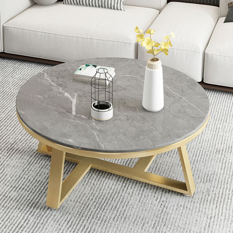17.7" Tall Modern Cross Leg Cocktail Table Slate Round Top Coffee Table Clearhalo 'Coffee & Accent Tables' 'Coffee Tables' 'coffee_tables' 'Furniture' 'furniture_coffee_tables' 'Living Room Furniture' 1200x1200_f1330d00-5eea-49ea-89ce-b127f7b9b3bf