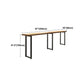 Modern Wood Pub Table with Rectangle Table Top Black Trestle Table with 42-inch Height Clearhalo 'Bar Furniture' 'Bar Tables' 'bar_tables' 'furn' 'furn_bar_tables' 'Furniture' 'furniture_bar_tables' 'Kitchen & Dining Furniture' 1200x1200_f1332dda-5fbb-4095-866b-a8626a329e23