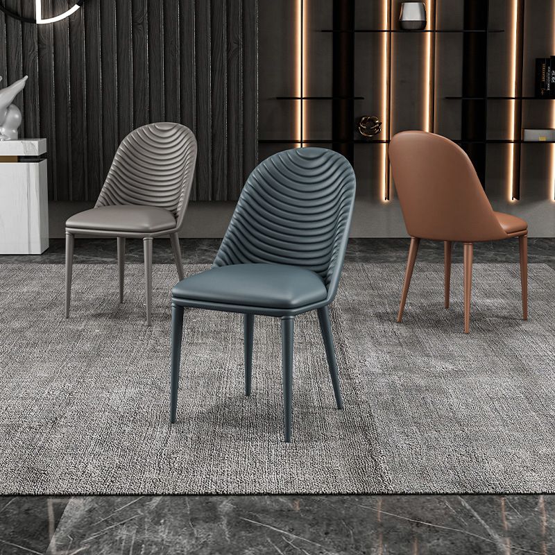 Designer Style Parsons Home Side Matte Finish Leather Dining Chair Clearhalo ' kitchen&dining_furn' 'Dining Chairs' 'Dining Tables & Seating' 'dining_chair' 'Furniture' 'furniture_dining_chair' 'Kitchen & Dining Furniture' 'kitchen' 1200x1200_f133e82a-401d-4b33-8e2d-7665ea881ad6