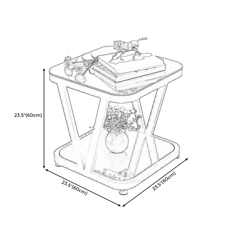 Tavolo da golf end -quadrata moderno tavolo da cavalletto quadrato per soggiorno