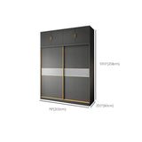 Grey Engineered Wood Wardrobe Cabinet Contemporary Wardrobe Armoire