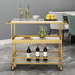 Marble Home Dining Kitchen Trolley Rectangular Prep Table with Towel Rack Clearhalo 'furn' 'furn_kitchen_islands_carts' 'Furniture' 'Kitchen & Dining Furniture' 'Kitchen Islands & Carts' 'kitchen_islands_carts' 1200x1200_f135305a-9146-47d8-ae8e-ea9d48786ece