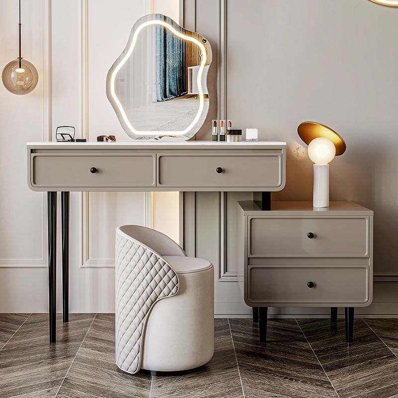 Glam Slate Top Vanity Dressing Table Solid Wood Vanity Desk with Drawers Clearhalo 'Bedroom Furniture' 'furn' 'furn_makeup_vanities' 'Furniture' 'Makeup Vanities' 'makeup_vanities' 1200x1200_f13566dd-3a10-426d-bd7e-91830a04c6e6
