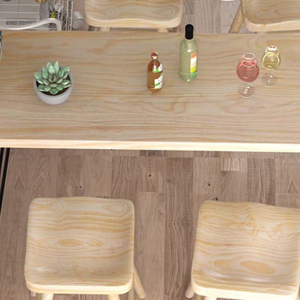Modern Bar Table Set 1/2/5 Pieces Wooden Bar Table with High Wood Stools Clearhalo 'Bar Furniture' 'furn' 'furn_home_bar_bar_sets' 'Furniture' 'Home Bars & Bar Sets' 'home_bar_bar_sets' 'Kitchen & Dining Furniture' 1200x1200_f1371339-0324-44ca-a808-9d131401a87b