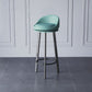 Glam Metal Barstool Faux Leather Footrest Stool in Matte Finsih for Indoor Clearhalo 'Bar Furniture' 'Bar Stools' 'bar_stools' 'furn' 'furn_bar_stools' 'Furniture' 'Kitchen & Dining Furniture' 1200x1200_f138e343-78d9-4a31-aef0-cc7a67f8be14