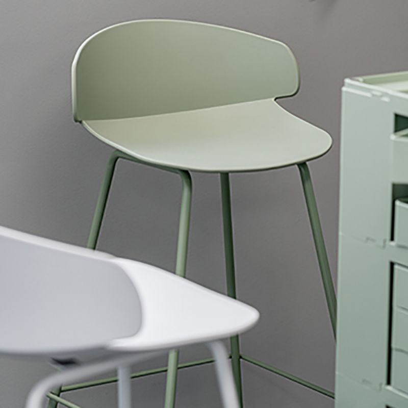 Contemporary Design Plastic Counter Barstools Low Back Stools for Home Clearhalo 'Bar Furniture' 'Bar Stools' 'bar_stools' 'furn' 'furn_bar_stools' 'Furniture' 'furniture_bar_stools' 'Kitchen & Dining Furniture' 1200x1200_f1394946-1876-4400-b2d8-4281def27dfb