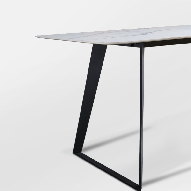 Set da tavolo moderno rettangolare in pietra sinterizzata Set da pranzo da 1/2/5/7 pezzi