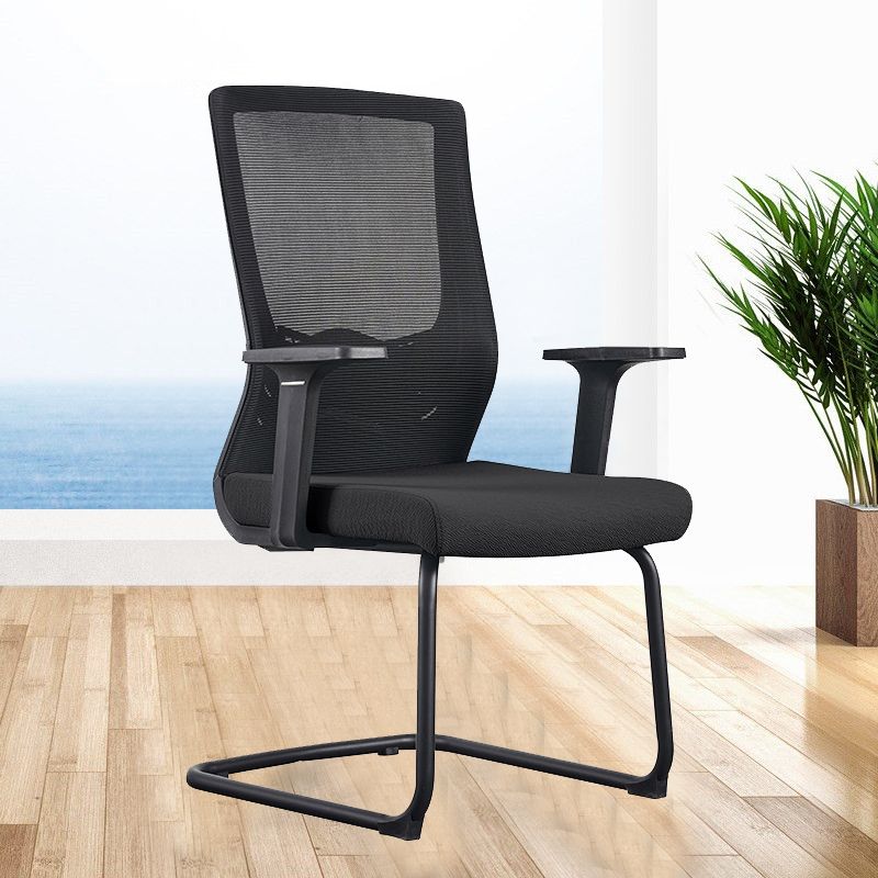Contemporary Chrome Frame Arm Chair High Back Office Desk Chair Clearhalo 'furn' 'furn_office_chair' 'Furniture' 'Office Chairs' 'Office Furniture' 'office_chair' 1200x1200_f13cf43b-6fb2-40e1-84ff-19d6bc277283