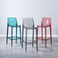 Industrial Bar Stool Acrylic Backrest Counter Stool for Living Room