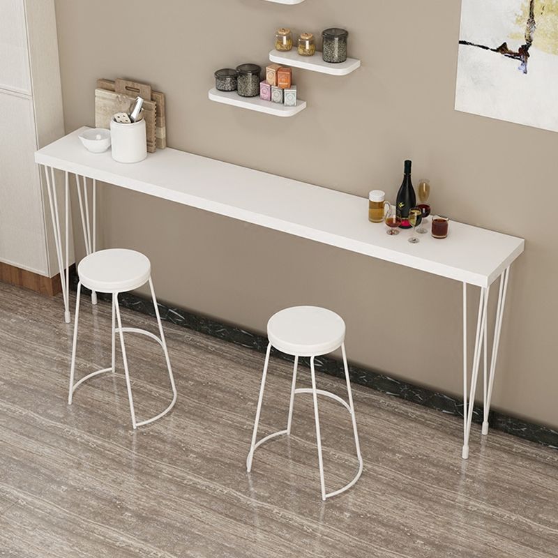 White Modern Style Bar Table in Wood and Iron Bar Table Indoor Bar Table Clearhalo 'Bar Furniture' 'Bar Tables' 'bar_tables' 'furn' 'furn_bar_tables' 'Furniture' 'furniture_bar_tables' 'Kitchen & Dining Furniture' 1200x1200_f13ebc22-ffc9-4787-8b13-40ef919c084d