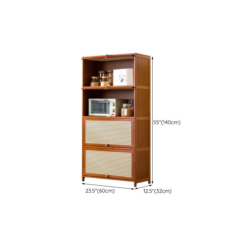 Contemporary Simple Rectangular Bamboo Cabinet with Doors in Brone Clearhalo 'Cabinets & Chests' 'cabinets_chests' 'furn' 'furn_cabinets_chests' 'Furniture' 'Living Room Furniture' 1200x1200_f1404526-86e4-40ea-8d1a-e9ef64b15b26