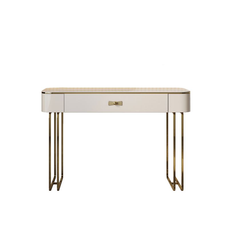 Glam Cream Makeup Vanity Table Dresser With Storage Drawers for Bedroom