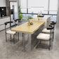Solid Wood Dining Table Modern Rectangle Table with Double Pedestal Base Clearhalo ' dining_table' 'Dining Tables & Seating' 'Dining Tables' 'furn' 'furn_dining_table' 'Furniture' 'furniture_dining_table' 'Kitchen & Dining Furniture' 'kitchen&dining_furn' 'kitchen' 'kitchen_dining_table' 1200x1200_f141af43-aeeb-4345-8161-797b616f36c8