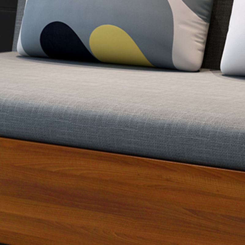 リビングルーム用の現代リネンアームレスベッド洗える標準ソファー