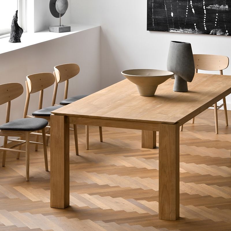 Rectangle 4 Legs Furniture Solid Wood Mid-Century Table for Dining Room Clearhalo 'Dining Tables & Seating' 'Dining Tables' 'dining_table' 'furn' 'furn_dining_table' 'Furniture' 'furniture_dining_table' 'Kitchen & Dining Furniture' 'kitchen' 'kitchen_dining_table' 1200x1200_f14423af-26f3-4b79-bd65-f767ca23181d
