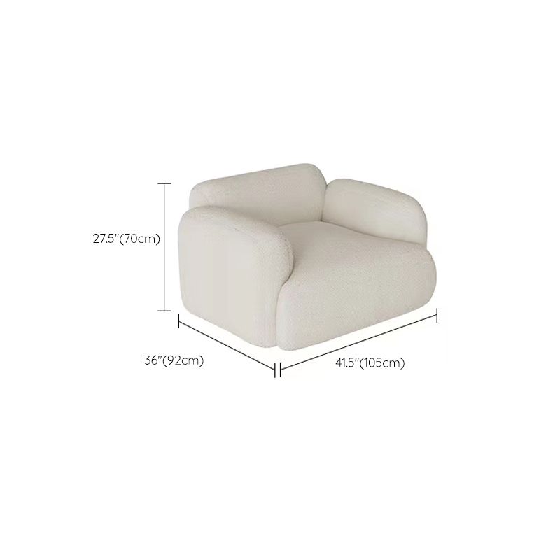 Scandinavian Seating White Fabric Living Room Recessed Arm Cushions Standard Sofa Clearhalo 'furn' 'furn_sofas' 'Furniture' 'Living Room Furniture' 'Sofa' 'sofas' 1200x1200_f1447d9f-cf2e-4216-8af2-dd39b3bfc82a